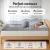 Giselle Bedding 8cm Memory Foam Mattress Topper Queen, 7-Zone Graphite, Bamboo Cover, Anti-Skid Base, Washable