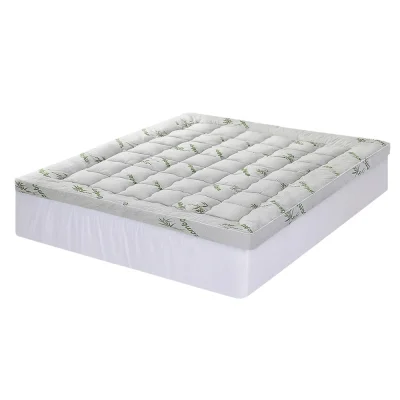 Giselle Bedding 11cm Bamboo Mattress Topper King Size, 1500GSM Plush Pillowtop, Breathable, Machine Washable
