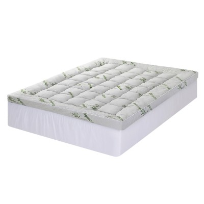 Giselle Bedding Bamboo Mattress Topper Queen 11cm Pillowtop, 1500GSM Hollow Fibre, Breathable, Machine-Washable Giselle Bedding Bamboo Mattress Topper Queen 11cm Pillowtop, 1500GSM Hollow Fibre, Breathable, Machine-Washable