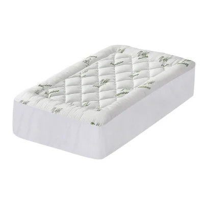 Giselle Bedding Bamboo Pillowtop Mattress Topper King Single - 5cm Thick, 1000GSM, Breathable, Anti-Bacterial, Green