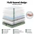 Giselle Bedding LEAF 25cm Queen Memory Foam Mattress, Dual Layer Bamboo Zipper Cover, Cool Charcoal, Firm 7.0