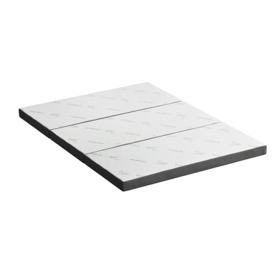 Giselle Bedding Foldable Queen Mattress, 3-Fold High-Density Foam, Bamboo Cover, Breathable Air Mesh, Portable Design