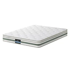 20cm Giselle Bedding Queen Mattress Green Tea Foam Euro Top Bamboo Cover Medium Firm Support Hypoallergenic