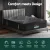 Giselle Bedding Midnight Queen Mattress 35cm Bamboo Charcoal Foam, Pocket Springs, Medium-Firm Euro Top, Black