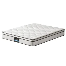 Giselle Bedding Elysium 22cm Queen Mattress - Medium-Firm Euro Top, Velvet Fabric, Pocket Springs, Hypo-Allergenic