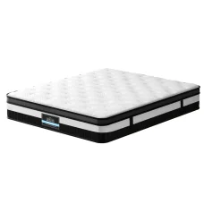 Giselle Bedding Breeze Series 30cm Queen Mattress, Euro Top, Pocket Spring, Medium Firm, Hypoallergenic, White