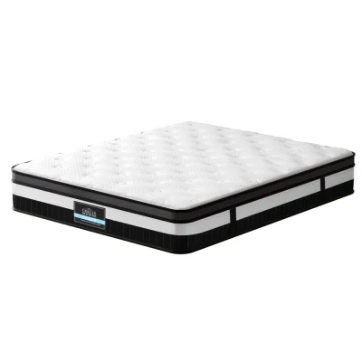 Giselle Bedding Breeze Series 30cm Queen Mattress, Euro Top, Pocket Spring, Medium Firm, Hypoallergenic, White