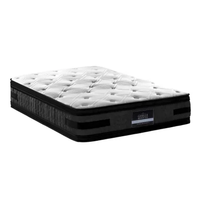 Giselle Bedding Luna 36cm Queen Mattress Cool Gel Memory Foam, Flippable, 7-Zone Pocket Springs, Euro Top, Dual Firmness