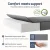 Giselle Bedding Foldable Trifold Mattress Sofa Bed, Grey, High-Density Foam, 184x70x10cm, Washable Cover, Pillow