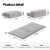 Giselle Bedding Foldable Mattress Sofa Bed, 4-Fold High-Density Foam, Plush Cover, Built-In Pillow, 200x90cm, Grey