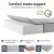Giselle Bedding Foldable Mattress Sofa Bed, 4-Fold High-Density Foam, Plush Cover, Built-In Pillow, 200x90cm, Grey