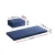 Giselle Bedding Foldable Mattress - Single Blue, High-Density Foam, Faux Linen, 190x79x10cm - Tri-Fold, Washable Cover