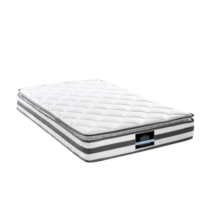 Giselle Bedding 21cm Single Pillow Top Mattress | Medium Firm Bonnell Spring Core | Breathable & Hypo-Allergenic Comfort