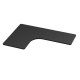 Artiss Standing Desk Top Particle Board 160CM Black L-Shape Glossy Finish Easy Assembly Office Upgrade
