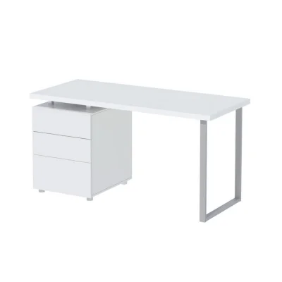 Artiss Computer Desk with Drawers, White, 140cm - Sturdy Workspace Solution with Modern Design & Easy Assembly