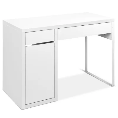 Artiss Computer Desk with Drawer Cabinet, White, 105x50x75cm - Sleek, Durable, Space-Saving Study Furniture