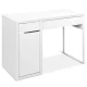 Artiss Computer Desk with Drawer Cabinet, White, 105x50x75cm - Sleek, Durable, Space-Saving Study Furniture