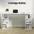 Artiss 150CM White Computer Desk with 6-Shelf Bookshelf - Modern, Spacious, and Functional for Home & Office