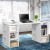 Artiss 150CM White Computer Desk with 6-Shelf Bookshelf - Modern, Spacious, and Functional for Home & Office