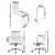 Artiss Foldable Computer Desk and PU Leather Office Chair Set, Wall Mounted, White, Adjustable Height, Space Saving Artiss Foldable Computer Desk and PU Leather Office Chair Set, Wall Mounted, White, Adjustable Height, Space Saving