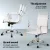 Artiss Foldable Computer Desk and PU Leather Office Chair Set, Wall Mounted, White, Adjustable Height, Space Saving