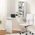 Artiss Foldable Computer Desk and PU Leather Office Chair Set, Wall Mounted, White, Adjustable Height, Space Saving