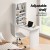 Artiss Computer Desk and Office Chair Set, Foldable Wall Mount Table, PU Leather, White, Space Saving, Adjustable