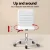 Artiss Computer Desk and Office Chair Set, Foldable Wall Mount Table, PU Leather, White, Space Saving, Adjustable