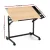 Artiss Adjustable Oak Drafting Table - 100x60cm MDF Desk, Multi-Functional Art & Drawing Station with Side Tray