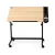 Artiss Adjustable Oak Drafting Table - 100x60cm MDF Desk, Multi-Functional Art & Drawing Station with Side Tray