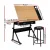 Artiss Natural & Black Drawing Desk Set - Adjustable Tilt Drafting Table with Stool, MDF Top, Steel Frame, Storage