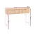 Artiss Console Table, MDF Melamine, 92CM, Pine White - Fluted Design, 2 Drawers, Metal Legs, Easy Assembly