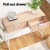 Artiss Console Table, MDF Melamine, 92CM, Pine White - Fluted Design, 2 Drawers, Metal Legs, Easy Assembly