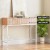 Artiss Console Table, MDF Melamine, 92CM, Pine White - Fluted Design, 2 Drawers, Metal Legs, Easy Assembly