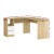 Artiss L-Shape Computer Desk with Drawer Cabinet, Oak Finish, 136cm - Space-Saving Design, Durable 15mm Particle Board