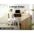 Artiss L-Shape Computer Desk with Drawer Cabinet, Oak Finish, 136cm - Space-Saving Design, Durable 15mm Particle Board