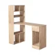 Artiss 2-in-1 Oak Computer Desk with 5-Tier Bookshelf & Drawer, 120cm - Stylish, Space-Saving Workstation