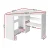 Artiss Corner Computer Desk White MDF 85x85cm L-Shaped Home Office Workstation with Shelves and CPU Stand