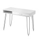 Artiss Computer Desk 100cm White with Drawer Cabinet, MDF Desktop, Metal Hairpin Legs, Home Office Workstation