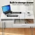 Artiss Computer Desk 100cm White with Drawer Cabinet, MDF Desktop, Metal Hairpin Legs, Home Office Workstation