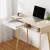 Artiss Computer Desk 90cm Oak and White – Scandinavian Style, Drawer, Open Shelf, Rubber Wood Legs, Sturdy Build
