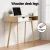 Artiss Computer Desk 90cm Oak and White – Scandinavian Style, Drawer, Open Shelf, Rubber Wood Legs, Sturdy Build