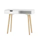 Artiss 90CM White Computer Desk - Scandinavian Style, Rubber Wood Legs, Drawer & Shelf, 15mm Particle Board Artiss 90CM White Computer Desk - Scandinavian Style, Rubber Wood Legs, Drawer & Shelf, 15mm Particle Board
