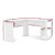 Artiss Computer Desk L-Shape 15mm Particle Board White 136CM - Space-Saving Design with Shelves and Cable Management