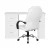Artiss 120cm Computer Desk and Executive Office Chair Set, White, PU Leather, High Back, Storage Drawers, Shelves