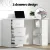Artiss 120cm Computer Desk and Executive Office Chair Set, White, PU Leather, High Back, Storage Drawers, Shelves