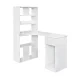 Artiss Computer Desk with Bookshelf, 15mm Particle Board, 120cm, White, Stylish Workspace, Easy Assembly