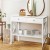 Artiss Console Table 2 Drawers 100cm White Chole, E1 MDF, Retro Metal Handles, Storage Shelf, NC Lacquer Finish