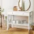 Artiss Console Table 2 Drawers 100cm White Chole, E1 MDF, Retro Metal Handles, Storage Shelf, NC Lacquer Finish