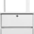 Artiss Computer Desk with Bookshelf & Drawer, 134cm White Melamine Finish, 15mm Particleboard, Home Office Furniture